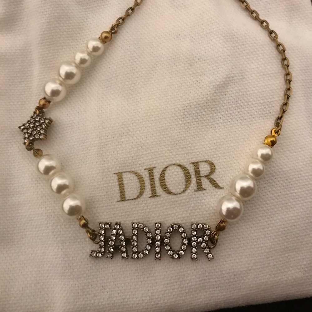 COPY - Dior Gold Necklace with Pearls and Crystals